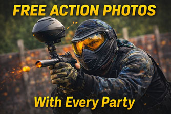 Free paintball action photos with every party