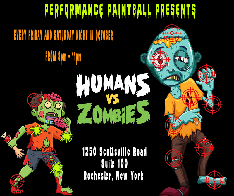 Zombie event action at Performance Paintball